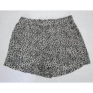 Aries Women’s Shorts Beige Black Blobs - Size Small 100%‎ Modal